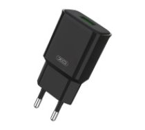 XO Sienas lādētājs XO L92D, 1x USB, 18 W, QC 3.0 (melns) Adapteris Wall charger XO L92D, 1x USB, 18W, QC 3.0 (black) Wall charger XO L92D, 1x USB, 18W, QC 3.0 (black)