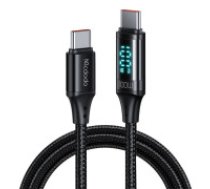 Mcdodo Kabeļa Mcdodo CA-1100 USB-C uz USB-C, 100 W, 1,2 m (melns) Mcdodo tālruņa kabelis ar displeju Digital PRO PD USB-C 100W 1.2m Cable Mcdodo CA-1100 USB-C to USB-C, 100W, 1.2m (black)