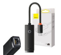 Baseus Baseus Lite sērijas USB-C uz RJ45 tīkla adapteris, 100 Mbps (melns) Adapteris Baseus Baseus Lite Series USB-C to RJ45 network adapter, 100Mbps (black)