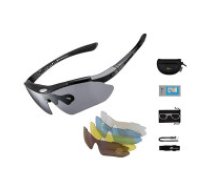 Rockbros Polarizētas velosipēdu brilles Rockbros 10003 (melnas)  Polarized cycling glasses Rockbros 10003 (black)