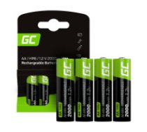 Green Cell Zaļo elementu uzlādējamās baterijas 4x AA HR6 2000 mAh GREENCELL GR02 Green Cell Rechargeable Batteries Sticks 4x AA HR6 2000 mAh