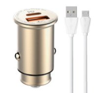 LDNIO LDNIO C506Q USB, USB-C auto lādētājs + MicroUSB kabelis  LDNIO C506Q USB, USB-C Car charger + MicroUSB Cable