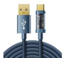 Joyroom Kabeļa savienojums ar USB-A / Surpass / Type-C / 3A / 1,2 m Joyroom S-UC027A12 (zils) Joyroom USB cable - USB Type C for charging / data transmission 3A 1.2m blue (S-UC027A12) Cable     to USB-A / Surpass / Type-C / 3A / 1.2m Joyroom S-UC027A12 (b