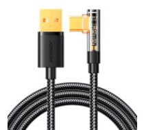 Joyroom Leņķa kabelis USB-A / Type-C / 3A / 1,2m Joyroom S-UC027A6 (melns)  Angle Cable to USB-A / Type-C / 3A / 1.2m Joyroom S-UC027A6 (black)