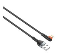 LDNIO Kabeļa USB savienojums ar Lightning LDNIO LS561, 2.4A, 1m (melns)  Cable USB to Lightning LDNIO LS561, 2.4A, 1m (black)