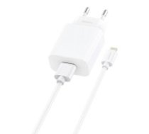 Foneng Lādētājs Foneng EU28 2,4A + USB-A savienojuma kabelis ar zibspuldzi  Charger Foneng EU28 2.4A + USB-A to Lighning cable