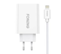 Foneng Ātrs lādētājs Foneng 1x USB EU43 + USB Lightning kabelis  Fast charger Foneng 1x USB EU43 + USB Lightning cable