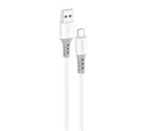 Foneng Foneng X66 USB-mikro USB kabelis, 20W, 3A, 1m (balts)  Foneng X66 USB to Micro USB Cable, 20W, 3A, 1m (White)