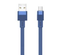 Remax Kabeļa USB-micro USB Remax skalošanas kabelis, RC-C001, 1 m, (zils)  Cable USB-micro USB Remax Flushing, RC-C001, 1m, (blue)