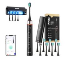 Bitvae Soniskā zobu birste ar aplikāciju un uzgaļu komplektu, ceļojuma futrālis un UV sterilizators S2+HD2 (melns)  Sonic toothbrush with app and tip set, travel case and UV sterilizer     S2+HD2 (black)