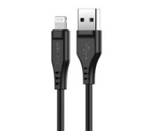 Acefast Kabeļa USB savienojums ar Lightining Acefast C3-02, MFi, 2.4A, 1.2 m (melns) Acefast cable MFI USB - Lightning 1.2m, 2.4A black (C3-02 black) Cable USB to Lightining Acefast C3-02,     MFi,  2.4A 1.2m (black)
