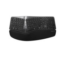 Delux Bezvadu ergonomiskā tastatūra Delux GM901D BT+2.4G (melna)  Wireless Ergonomic Keyboard Delux GM901D BT+2.4G (black)