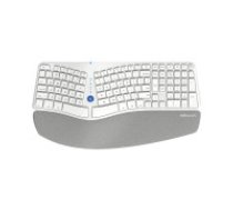 Delux Bezvadu ergonomiskā tastatūra Delux GM901D BT+2.4G (balta)  Wireless Ergonomic Keyboard Delux GM901D BT+2.4G (white)