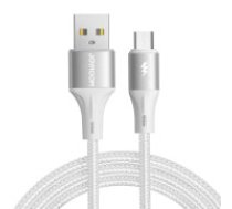 Joyroom USB kabelis Joyroom Light-Speed USB to Micro SA25-AM3, 3A / 1,2 m (balts)  Cable USB Joyroom Light-Speed USB to Micro  SA25-AM3, 3A / 1.2m (white)