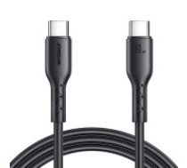 Joyroom Kabeļa Flash Charge USB C uz USB-C SA26-CC3 / 60W /1m (melns)  Cable Flash Charge USB C to USB-C SA26-CC3 / 60W /1m (black)