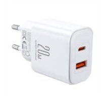 Joyroom Lādētājs Flash Joyroom JR-TCF05, (EU) 20W A+C (balts)  Charger Flash Joyroom  JR-TCF05, (EU) 20W A+C (white)