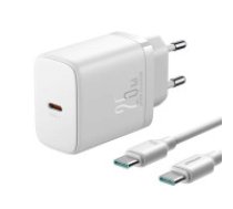 Joyroom Lādētājs Joyroom JR-TCF11, 25W + C-C kabelis 1m (balts)  Charger Joyroom JR-TCF11, 25W + Cable C-C 1m (White)