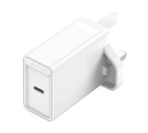 Vention USB-C sienas lādētājs Vention FADW0-UK (20 W) UK White  USB-C Wall Charger Vention FADW0-UK (20 W) UK White