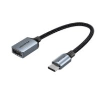 Vention USB-C 2.0 vīrietis uz USB-A sieviete OTG kabelis Vention CCWHB 0,15 m, pelēks  USB-C 2.0 Male to USB-A Female OTG Cable Vention CCWHB 0.15m, Gray