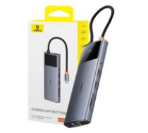 Baseus Centrmezgls 10in1 Baseus Metal Gleam II Series, USB-C uz 1xHDMI, USB-A (10Gbps), USC-C, 2xUSB-A, Ethernet RJ45, SD/TF karte, mini-jack 3,5mm, USB-C(PD)  Hub 10in1 Baseus Metal Gleam     II Series, USB-C to 1xHDMI, USB-A (10Gbps), USC-C, 2xUSB-A, Et