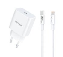 Vipfan Sienas lādētājs Vipfan E04, USB-C, 20W, QC 3.0 + Lightning kabelis (balts) USB lādētājs Vipfan E04 sienas lādētājs, USB-C, 20W, QC 3.0 + Lightning kabelis (balts) Wall charger Vipfan     E04, USB-C, 20W, QC 3.0 + Lightning cable (white)