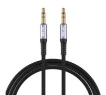 Vipfan Kabelis Vipfan L11 mini jack 3,5 mm AUX, 1 m, apzeltīts (pelēks) Vipfan Cable Vipfan L11 mini jack 3.5mm AUX, 1m, gold plated (grey)