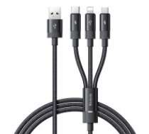 Mcdodo 3in1 USB to USB-C / Lightning / Micro USB Cable, Mcdodo CA-5790, 3.5A, 1.2m (black)  3in1 USB to USB-C / Lightning / Micro USB Cable, Mcdodo CA-5790, 3.5A, 1.2m (black)