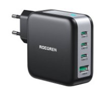 Rocoren Wall charger GaN Rocoren 3x USB-C, 1x USB, Power Delivery 3.0, 100W (black)  Wall charger GaN Rocoren 3x USB-C, 1x USB, Power Delivery 3.0, 100W (black)