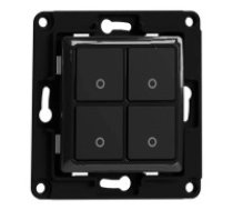Shelly Shelly wall switch 4 button (black)  Shelly wall switch 4 button (black)