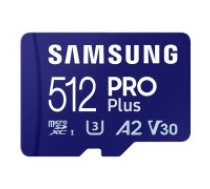 Samsung Memory card Samsung Pro PLUS microSDXC 512GB 180/130 MB/s UHS-I U3 (MB-MD512SA/EU)  Memory card Samsung Pro PLUS microSDXC 512GB 180/130 MB/s UHS-I U3 (MB-MD512SA/EU)