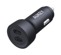 Aukey Wall charger Aukey CC-Y23, 2xUSB-C, 65W (black)  Wall charger Aukey CC-Y23, 2xUSB-C, 65W (black)