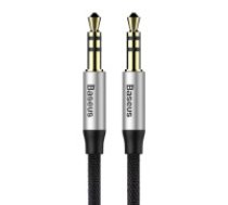 Baseus Baseus Yiven audio kabelis M30 0.5M sudraba+melns Baseus CAM30-AS1 Premium AUX vads 3.5 mm -> 3.5 mm 0.5m Pelēks Baseus Yiven Audio Cable M30 0.5M Silver+Black
