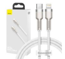 Baseus USB-C kabelis priekš Lightning Baseus Cafule, PD, 20 W, 1 m (balts) Baseus Cafule Series Metal Data USB Type C - Lightning Cable Power Delivery 20 W 1 m     white (CATLJK-A02) USB-C cable for Lightning Baseus Cafule, PD, 20W, 1m (white)