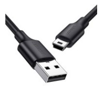 UGREEN USB-Mini USB kabelis UGREEN US132, 1,5 m (melns) Ugreen USB - mini USB cable 480 Mbps 1,5 m black (US132 10385) USB to Mini USB Cable UGREEN US132, 1.5m (black)