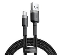 Baseus Baseus Cafule kabelis USB-C 2A 2m (pelēks+melns) USB kabelis Baseus Cafule Type-C 2.0m 2A pelēks-melns CATKLF-CG1 Baseus Cafule cable USB-C 2A 2m (Gray+Black)