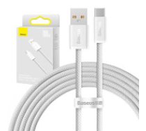 Baseus Kabeļa USB savienojums ar USB-C Baseus Dynamic Series, 100 W, 2 m (balts) Kabelis telefonam USB, USB-C Cable USB to USB-C Baseus Dynamic Series, 100W, 2m (white)