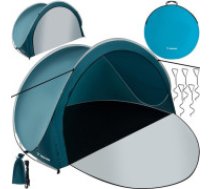 Trizand Saliekama Pludmales Dārza Telts Mini Nojume priekš Sauļošanās - 200x120x110 cm, Zils 3 personu pludmales telts; UV aizsardzība, vēja aizsardzība, pasargā bērnus un mājdzīvniekus, kompakta, pārnēsājama; Pašvalkojamā telpa, droša un ērta atpūta, maz vietas aizņemoša; Pludmales apmeklētāji ar bērniem vai mājdzīvniekiem. Beach tent 200x120x110cm Trizand 21267