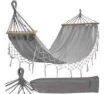 Gardlov Dārza Mājas Vienvietīgs Šūpuļtīkls ar Koka Rāmi, 200x100 cm Lielais dārza šūpuļtīklis ar rāmi; 200X100 cm, komforts, drošība, koka stieņi, maksimālā slodze 200 kg; Dārza, terases un mājas atpūtas produkts, izgatavots no kokvilnas un poliestera, viegli pārnēsājams; Dārza un mājas interjera mīļotāji, atpūtas entuziasti. Garden hammock 200x100cm Gardlov 21079