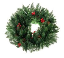 Ruhhy Ruhhy Ziemassvētku vainags durvīm, 60 cm, biezs XXL Dekoratīvais Ziemassvētku vainags; svētku dekore, mākslīgie egļu zari, plastmasas materiāls; dekoratīvās rotaļlietas, darba platums 60 cm, iekšējs/ārējs dekors, universāls izmantojums; mājas un dzīvokļa dekora entuziasti, svētku dekorāciju mīļotāji. Christmas Wreath for Door Decorative Ornament Ornament 60cm Dense XXL