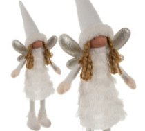 Ruhhy Stāvoša Ziemassvētku fejas figūriņa Ruhhy 22342, balta Pasaku Ziemassvētku Rotājums; Eņģelis, Elfs, Glitter spārni, Stabils, Aprīkojums; Ziemassvētku dekors, interjerā, galda, kamīna, palodzes rotājums; Svētku, interjera noformējuma mīļotāji. Fairy - Christmas figurine white Ruhhy 22342