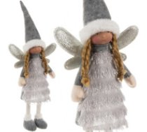 Ruhhy Ruhhy 22343 Ziemassvētku figūriņa Feja, pelēka Ziemassvētku Pasaku Dekorācija "Feja"; Feja, Spārni, Glitter, Stabilitāte, Ziemas Tērps, Galda Dekors; Zemi rotaļlieta, svētku rotājums, interjera dekors; Ziemassvētku svētku mīļotāji, interjera dizaina entuziasti. Fairy - Christmas figurine gray Ruhhy 22343