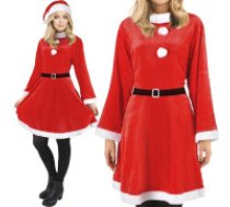 Malatec Kostīms Ziemassvētku Vecīša Mazmeita Malatec 22702 Ziemassvētku kostīms "Outfit - Mrs Claus / Snowflaker"; Kleita, cepure, josta, samta imitācija, atkārtoti izmantojams, daudzpusīgs, komforts; Sieviešu svētku un karnevāla tērps, piemērots Ziemassvētku vecīša kundzes vai palīga lomai, produktu reklamēšanai, ballīšu apmeklēšanai; Mērķauditorija - sievietes, kas vēlas piešķirt svētku noskaņu, reklāmas speciālisti, karnevāla apmeklētāji. Costume - Mrs. Claus Malatec 22702