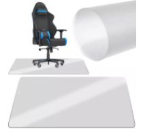 Ruhhy Aizsargpaklājs grīdai zem krēsla, paliktnis grīdas segumam, laminātam - 130x90 segums, biroja krēsla paklājiņš, cietam virsmām Semi-Transparent Polypropylene Protective Mat     for Floor Panels and Parquets - Universal Application Floor Cover 130x90