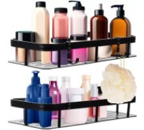 Ruhhy Ruhhy 23170 vannas istabas plauktu komplekts, 2 gab., melns Ruhhy 23170 Bathroom Shelf