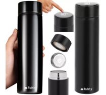 Ruhhy Termokrūze ar led displeju, 500 ml, melns termoss, kafijas, termometru, temperatūras indikatoru Thermo mug with LED display Ruhhy 23261