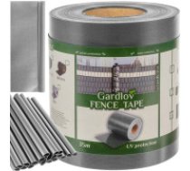 Gardlov Žoga lenta 19cmx35m 630g/m2, pelēkā pārklājuma, lente, dārza, segmentu, lamiles Fencing tape 19cmx35m 630g/m2 gray 23704