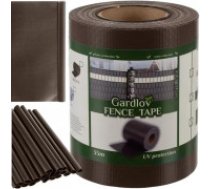 Gardlov Žoga lenta 19cmx35m 450g/m2, brūna pārklājuma, lente, dārza, segmentu, lamiles Fence tape 19cmx35m 450g/m2, brown overlay, tape, garden, segment, slats