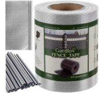 Gardlov Žoga lenta 19cmx35m 450g/m2, pelēkā pārklājuma, lente, dārza, segmentu, lamiles Fencing tape 19cmx35m 450g/m2 gray 23697