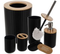 Ruhhy Melnā vannas istabas piederumu komplekts - 6 elementi (RUHHY)  Bathroom accessories set - black Ruhhy24636