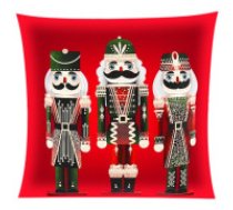 Ruhhy Ruhhy 24728 Ziemassvētku dekoratīvā spilvendrāna 40x40 cm, Riekstkodis Decorative pillowcase 40x40cm Ruhhy 24728
